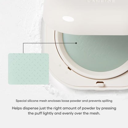 LANEIGE Neo Difuminador Polvo: Compacto de Control de Aceite Coreano con Desenfoque de Poros, Acabado Suavizante y Fácil de Viajar, Embalaje Sin Derrames