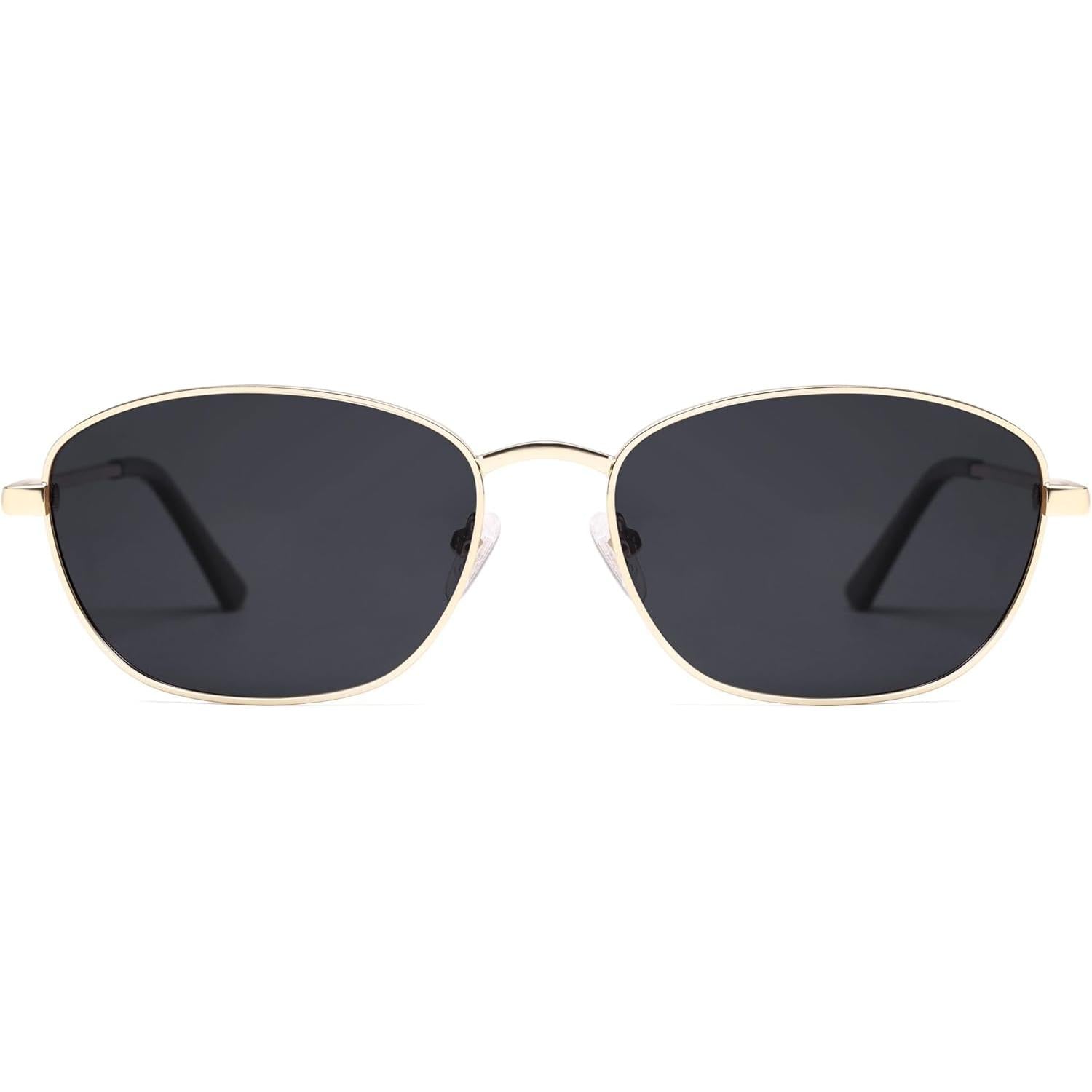 Lentes de Sol Retro Ovalados Polarizados SOJOS SJ1245, Estilo Vintage 90s Unisex, Protección UV400