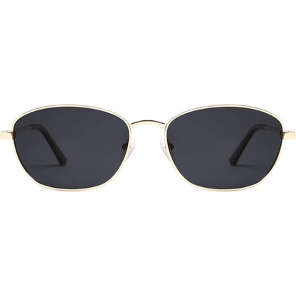 Lentes de Sol Retro Ovalados Polarizados SOJOS SJ1245, Estilo Vintage 90s Unisex, Protección UV400