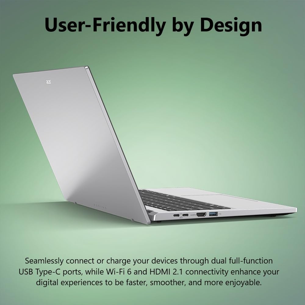 Laptop Acer Aspire Go 15 | 15.6" FHD IPS | Intel Core 3 N355 | 8GB DDR5 | 128GB UFS | Wi-Fi 6 | Windows 11 Home S | AI Ready con Copilot