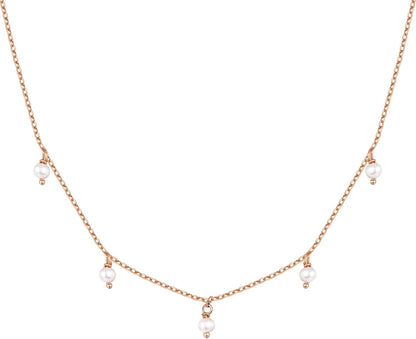 Collar de Estaciones para Mujer | Baño en Oro 14K | Cadena Fina con Circonitas Simuladas | Joyería de Moda para Capas y Looks Elegantes