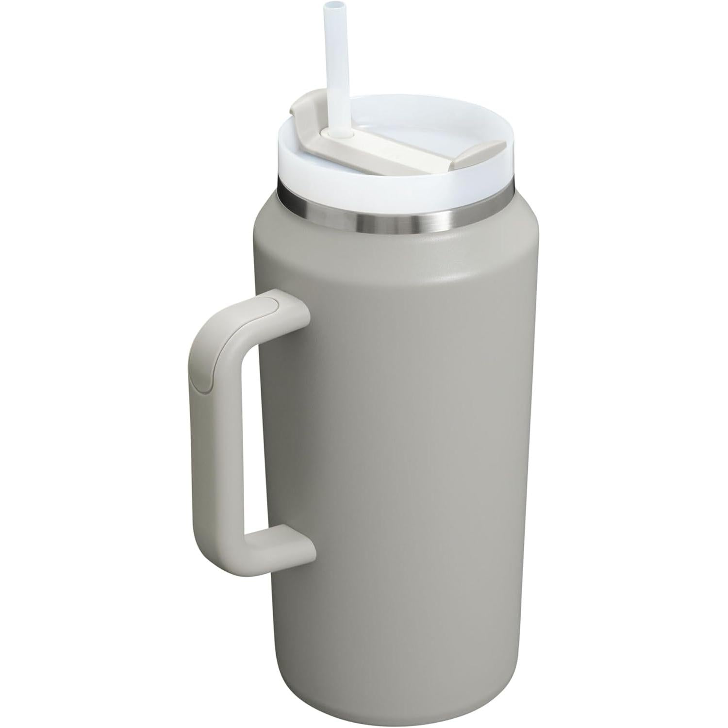 Quencher H2.0 Tumbler with Handle & Straw 64 Oz | Flowstate 3-Position Lid | Large Capacity for Travel & Sports | Insulated Stainless Steel Cup | Bpa-Free | Ash