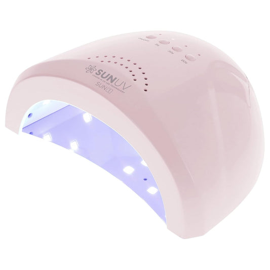Luz UV para uñas de gel | 3 ajustes de temporizador | lámpara LED profesional | Sensor automático | Color rosa