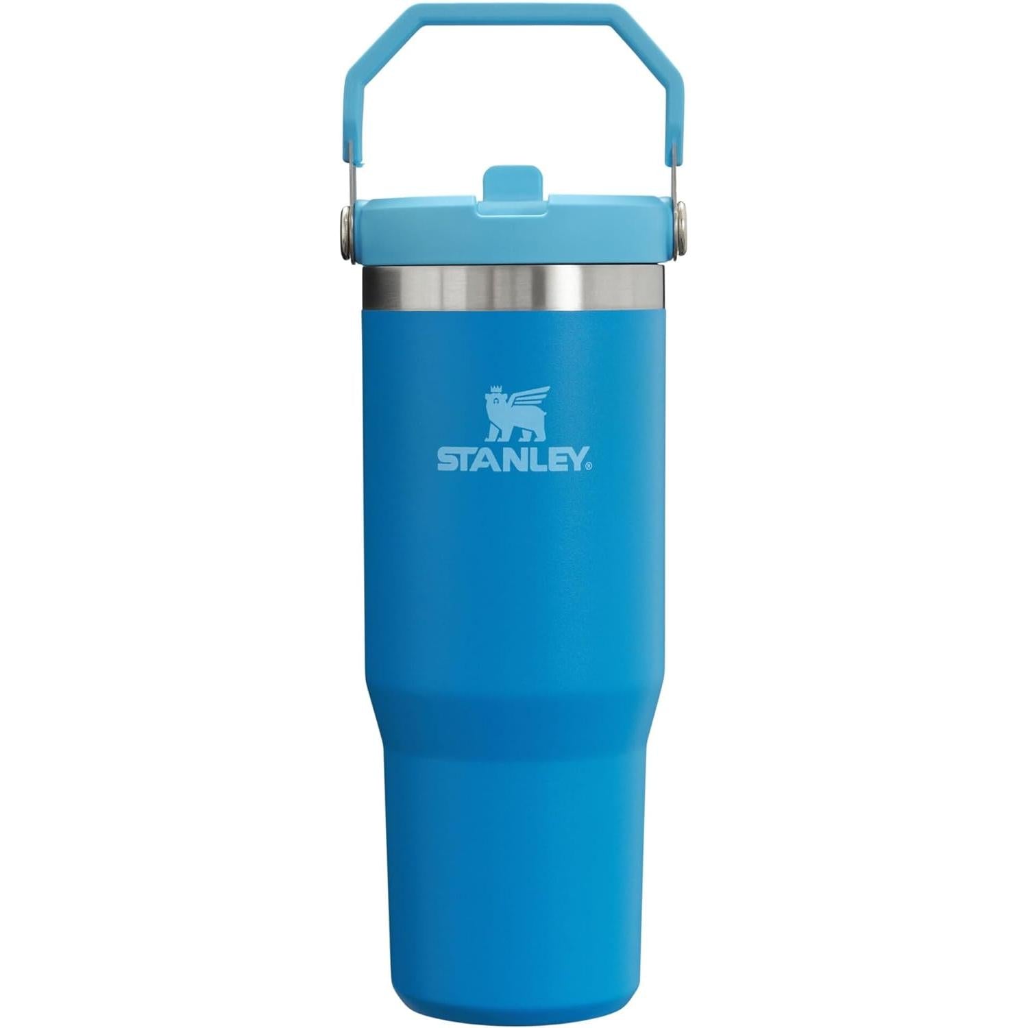 Iceflow Stainless Steel Tumbler with Straw - Vacuum Insulated Water Bottle for Home, Office or Car - Reusable Cup with Straw Leak Resistant Flip - Cold for 12 Hours or Iced for 2 Days (Cream)