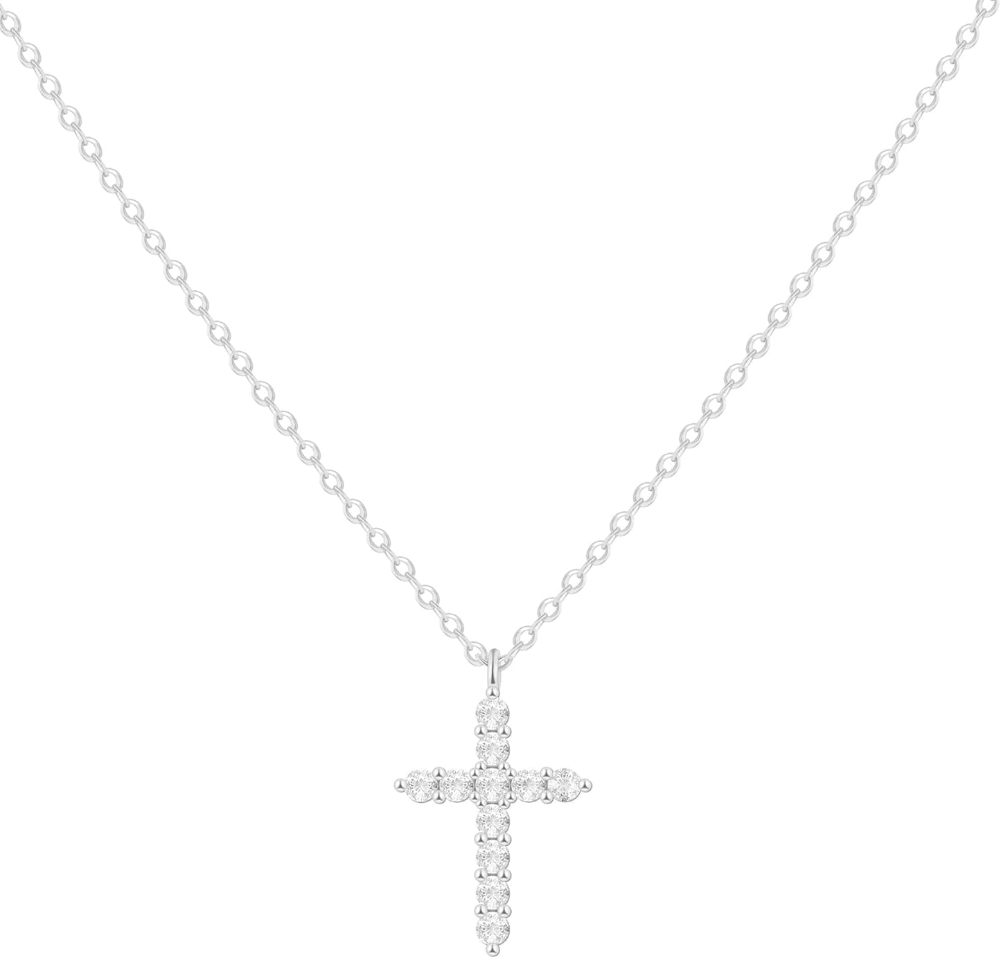 Collar Doble Cruz para Mujer – Choker con Dije de Cruz, Baño de Oro 14K / Plata Esterlina, Collar en Capas de Moda Elegante