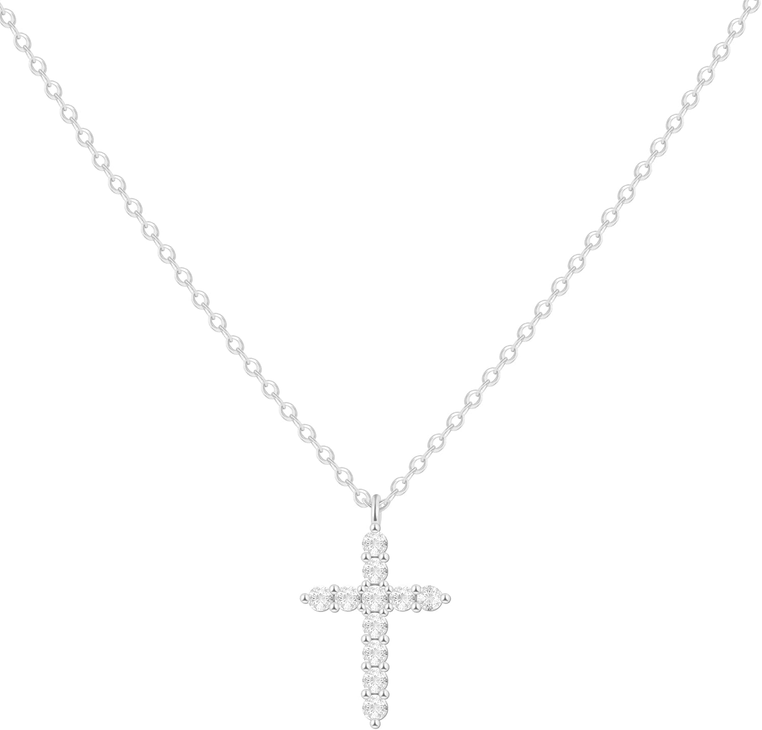 Collar Doble Cruz para Mujer – Choker con Dije de Cruz, Baño de Oro 14K / Plata Esterlina, Collar en Capas de Moda Elegante