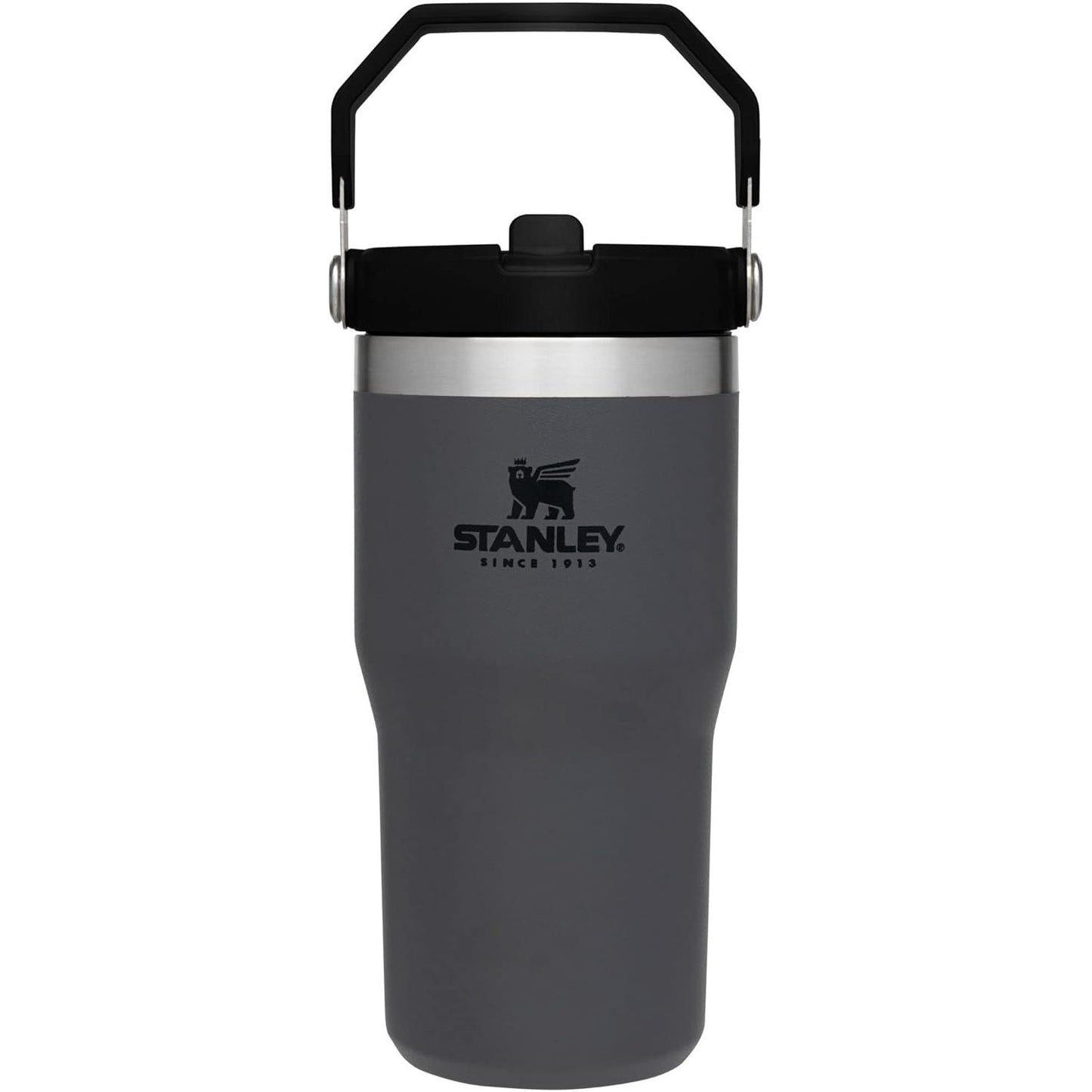 Iceflow Stainless Steel Tumbler with Straw - Vacuum Insulated Water Bottle for Home, Office or Car - Reusable Cup with Straw Leak Resistant Flip - Cold for 12 Hours or Iced for 2 Days (Polar)