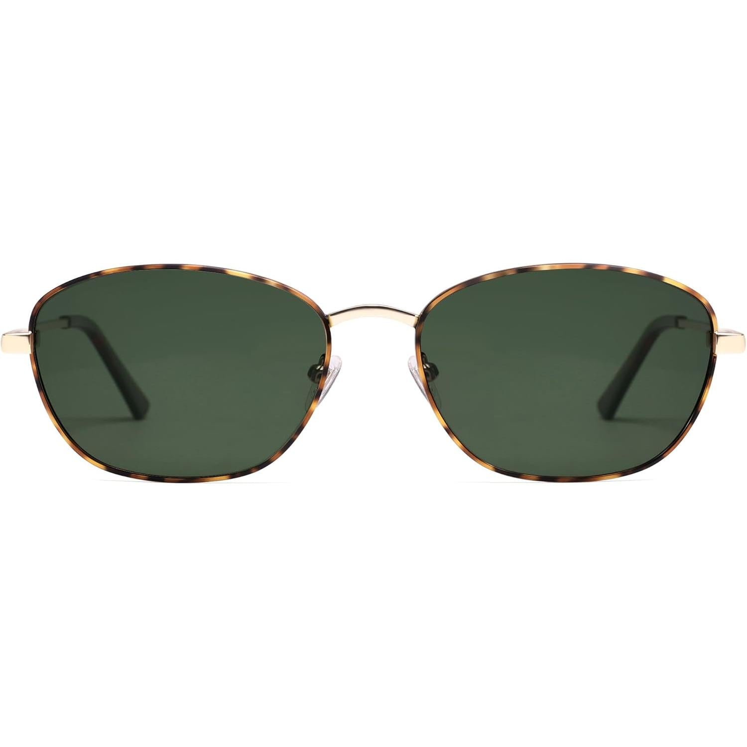 Lentes de Sol Retro Ovalados Polarizados SOJOS SJ1245, Estilo Vintage 90s Unisex, Protección UV400