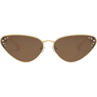 Lentes de Sol Retro Cat Eye SOJOS SJ1241 para Mujer, Estilo Estrecho Trendy, Detalles Brillantes, Protección UV400