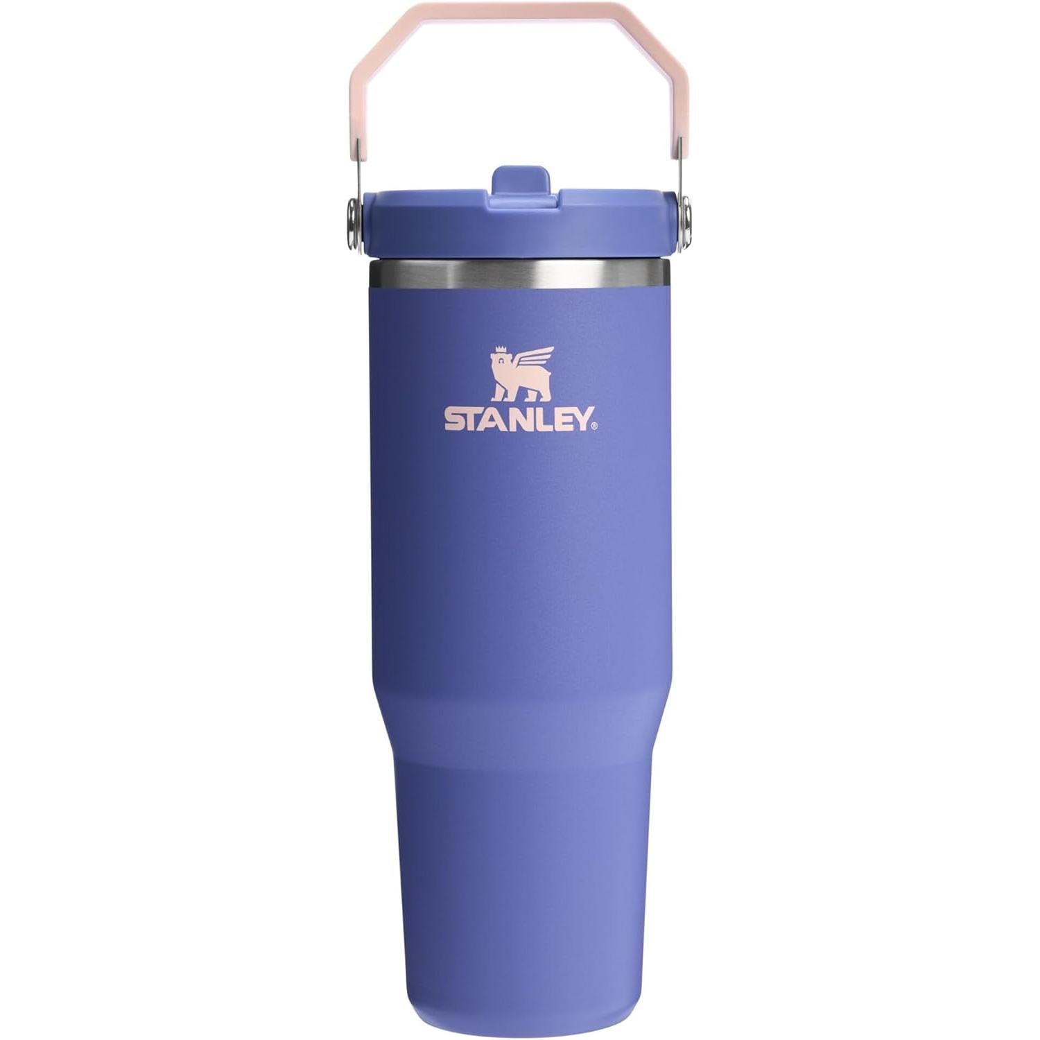 Iceflow Stainless Steel Tumbler with Straw - Vacuum Insulated Water Bottle for Home, Office or Car - Reusable Cup with Straw Leak Resistant Flip - Cold for 12 Hours or Iced for 2 Days (Cream)