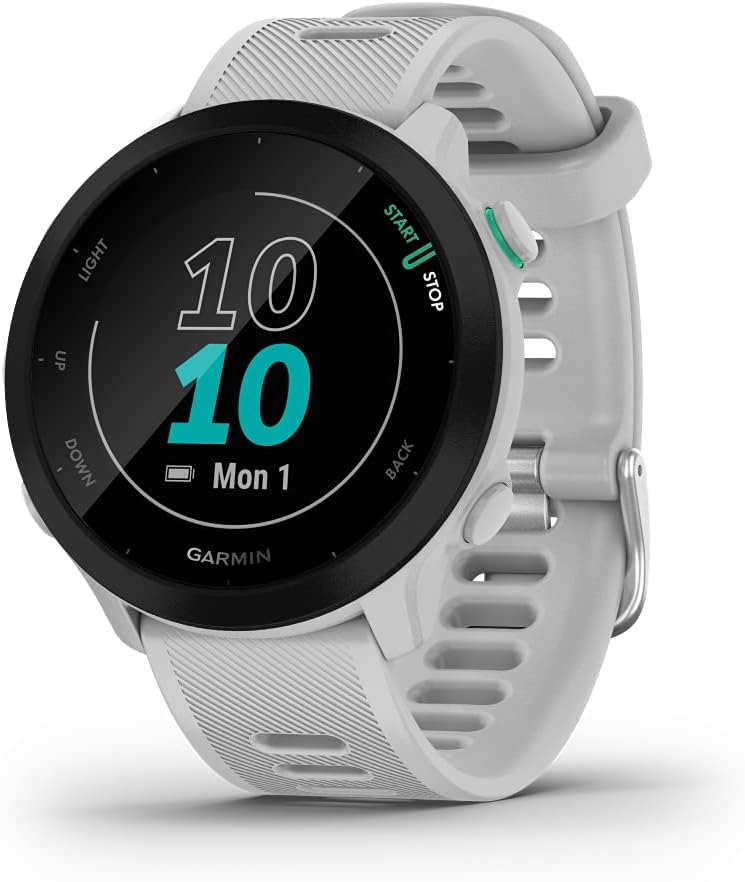 Garmin Forerunner 55 Reloj Running con GPS – Entrenamientos Diarios, Ritmo & Distancia, 2 Semanas de Batería 