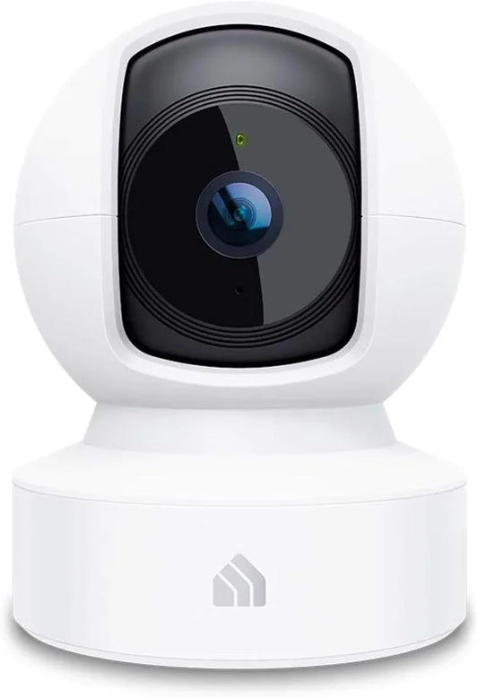 Cámara de Seguridad Inteligente Kasa EC70 Pan/Tilt | 1080P HD, Visión Nocturna, Detección de Movimiento y Sonido, Almacenamiento en Nube o MicroSD, Compatible con Alexa y Google Home – Blanca