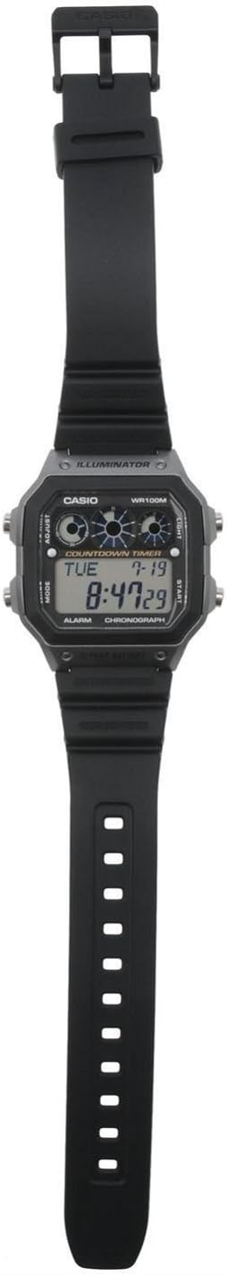 Casio AE-1300WH Series | Reloj Digital Deportivo para Hombre | Cronómetro, Temporizadores, Hora Mundial, 100M WR, Luz LED, Batería 10 Años