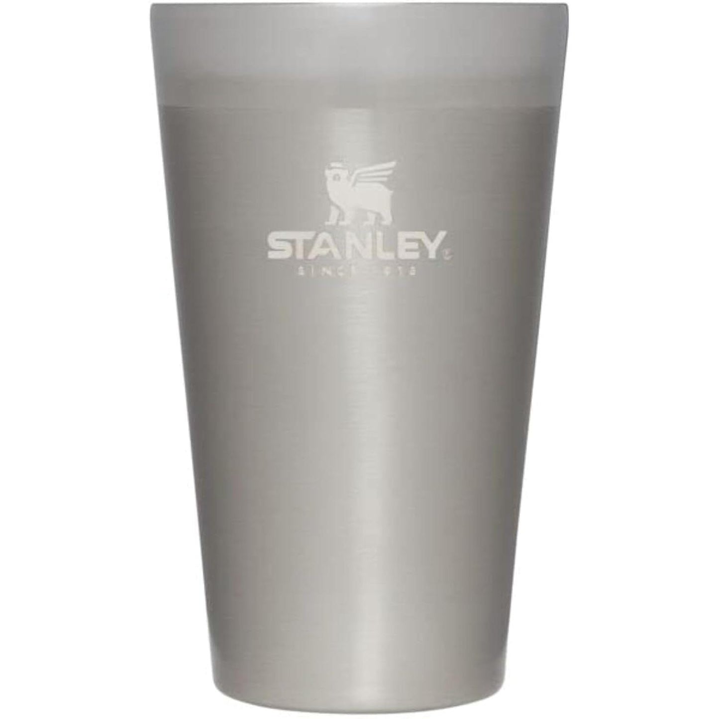Adventure Stacking Beer Pint Glass 16Oz | Stackable Drinking Cup for Cold Beverages | Dishwasher Safe | Insulated Stainless Steel Tumbler | Bpa-Free | Ash 2.0