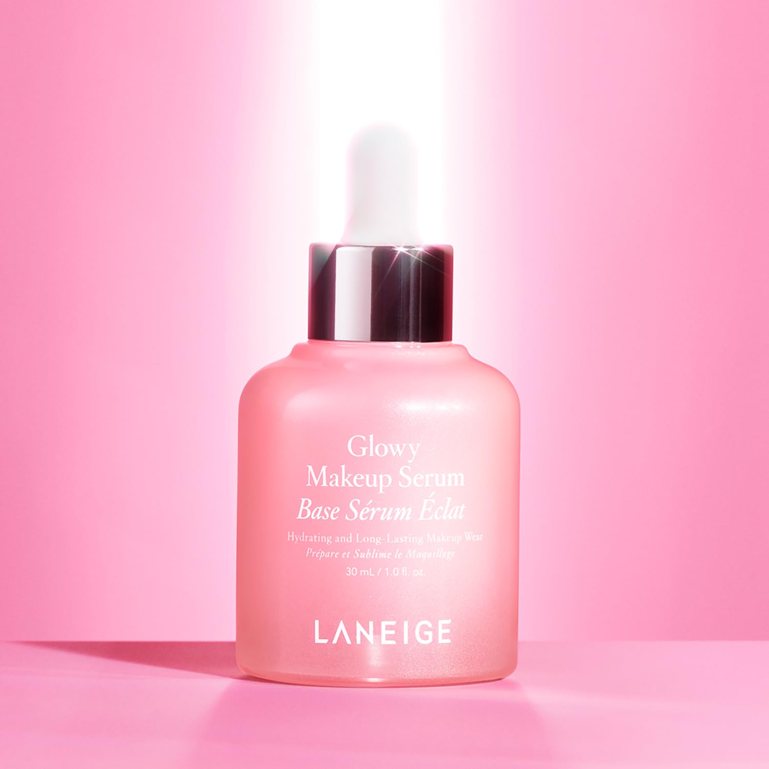 LANEIGE Suero de maquillaje Glowy: imprimación hidratante y suero facial para piel húmeda, maquillaje duradero y un acabado radiante