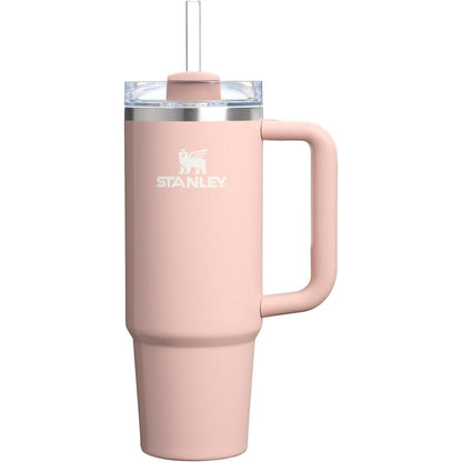 Quencher H2.0 Tumbler with Handle and Straw 30 Oz | Flowstate 3-Position Lid | Cup Holder Compatible for Travel | Insulated Stainless Steel Cup | Bpa-Free | Exclusive Blue Cactus