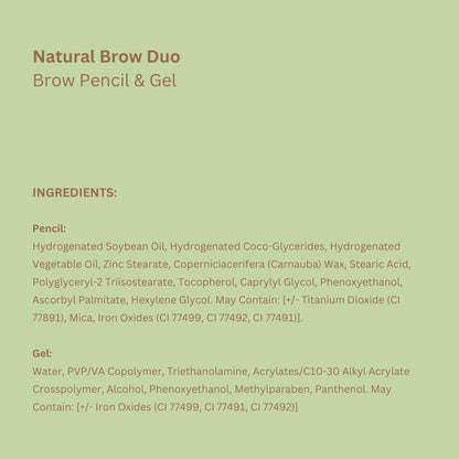 Pixi Natural Brow Duo – Lápiz y Gel para Cejas (Natural Brown) 0.2 oz