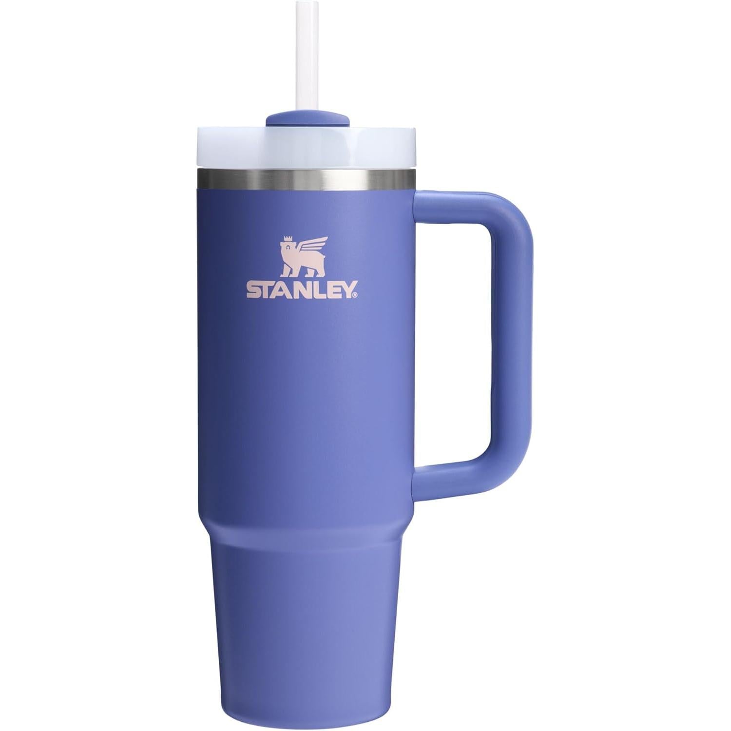 Quencher H2.0 Tumbler with Handle and Straw 30 Oz | Flowstate 3-Position Lid | Cup Holder Compatible for Travel | Insulated Stainless Steel Cup | Bpa-Free | Exclusive Blue Cactus