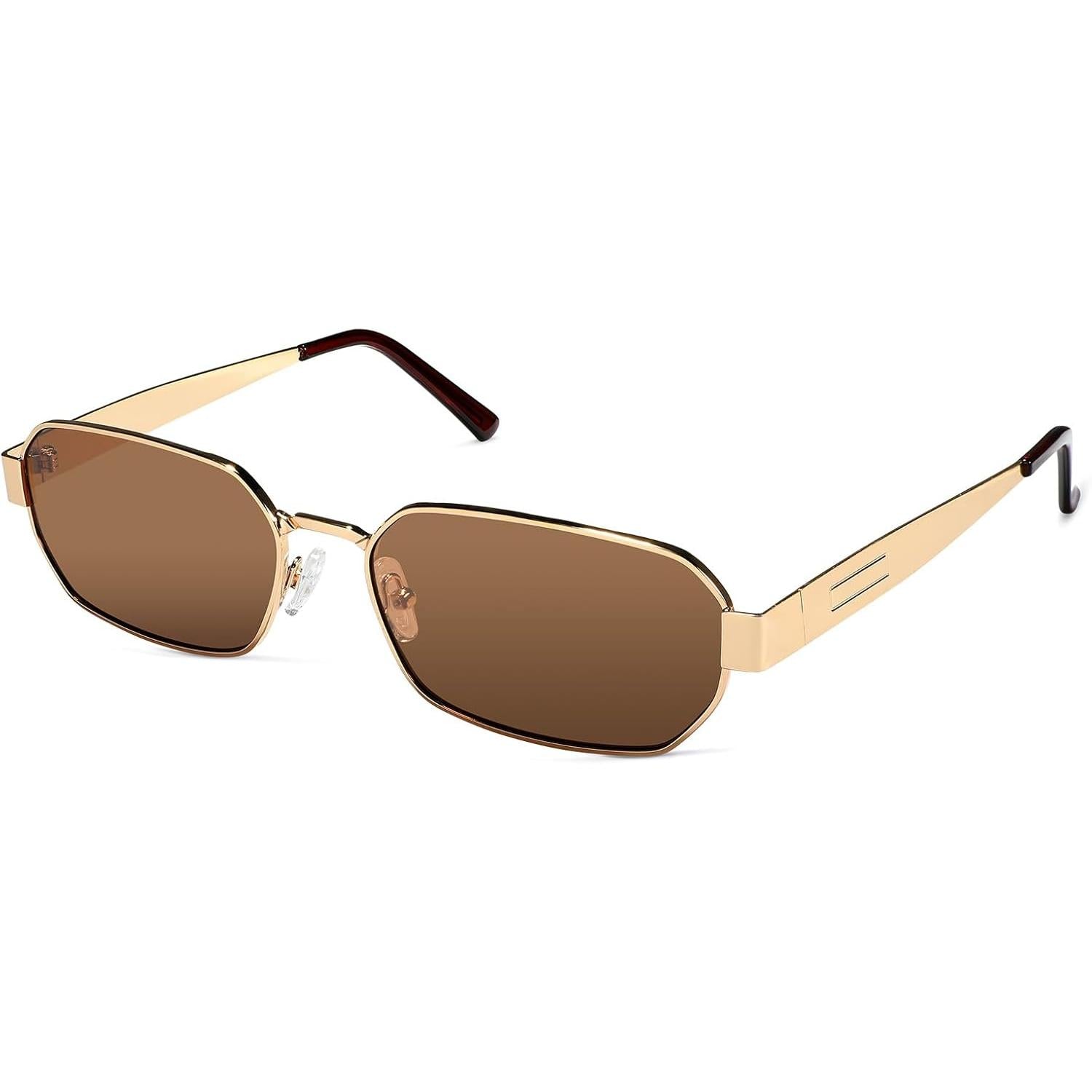 Anteojos de Sol Polarizados Unisex – Estilo Retro Hexagonal, Protección UV400
