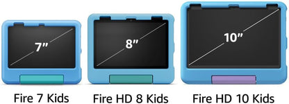 Fire 7 Kids Tablet (Modelo más reciente) – 7" HD, 16 GB, Morado – Para niños de 3 a 7 años