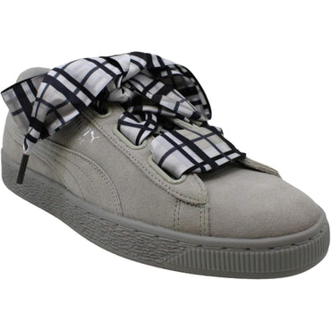 Women'S Suede Heart Plaid Wn Sneaker, Gray Violet-Metallic Beige, 9.5 M US
