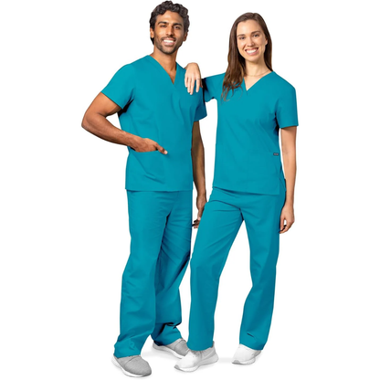 Conjunto de ropa médica unisex universal | Juego de ropa médica unisex con cordón | Color: Azul Teal