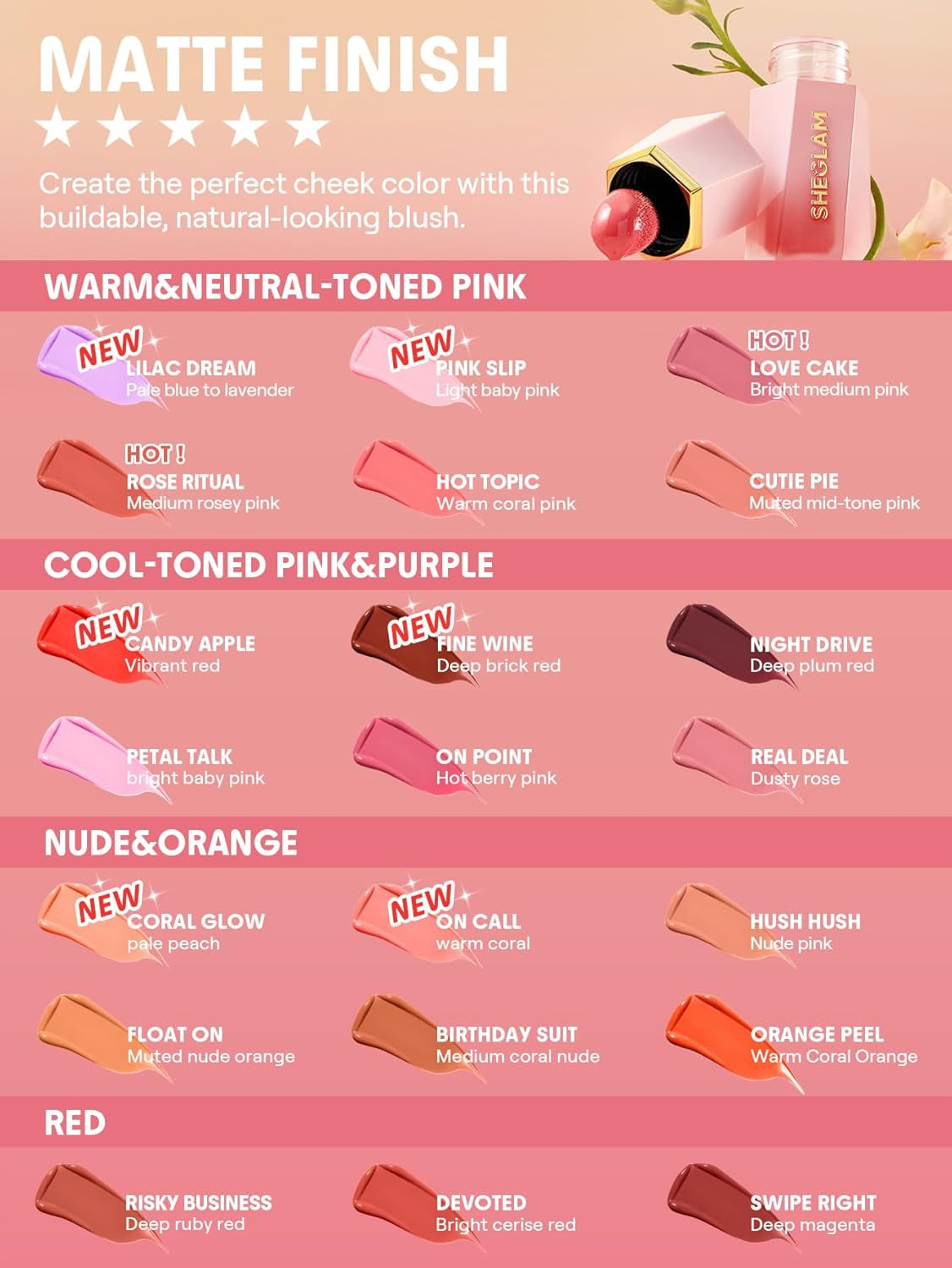 Rubor líquido para mejillas | Acabado brillante | Color: Lilac Dream