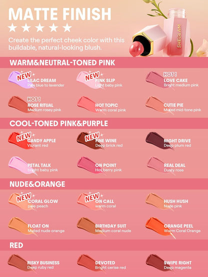 Rubor líquido para mejillas | Acabado brillante | Color: Lilac Dream