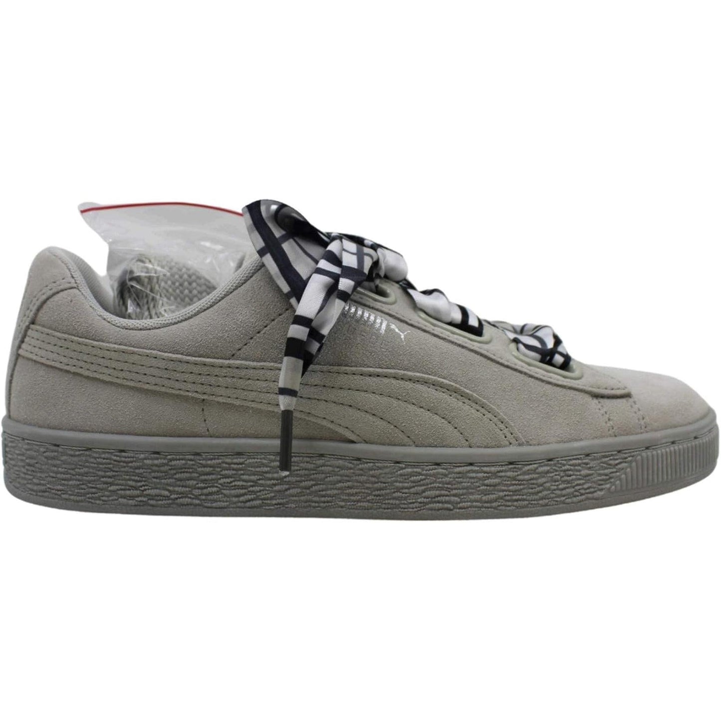 Women'S Suede Heart Plaid Wn Sneaker, Gray Violet-Metallic Beige, 9.5 M US