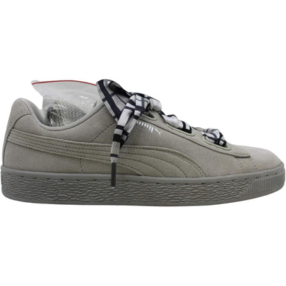 Women'S Suede Heart Plaid Wn Sneaker, Gray Violet-Metallic Beige, 9.5 M US