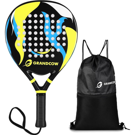 Padel Racket Palas De Padel Raqueta Lightweight for Women Female Players Teardrop Shape, Soft EVA Core, Fiberglass Surface, Beginner to Intermediate Arm Friendly All round Racquet 38Mm