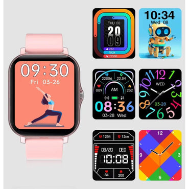 Smart Fitness Tracker Watch for Android/Ios - IP68, Heart Rate/Blood Oxygen/Sleep Monitoring, 8 Sports Modes, Breath Training, Weather Updates - 1.69-Inch Display for Men and Women (Rose Gold)
