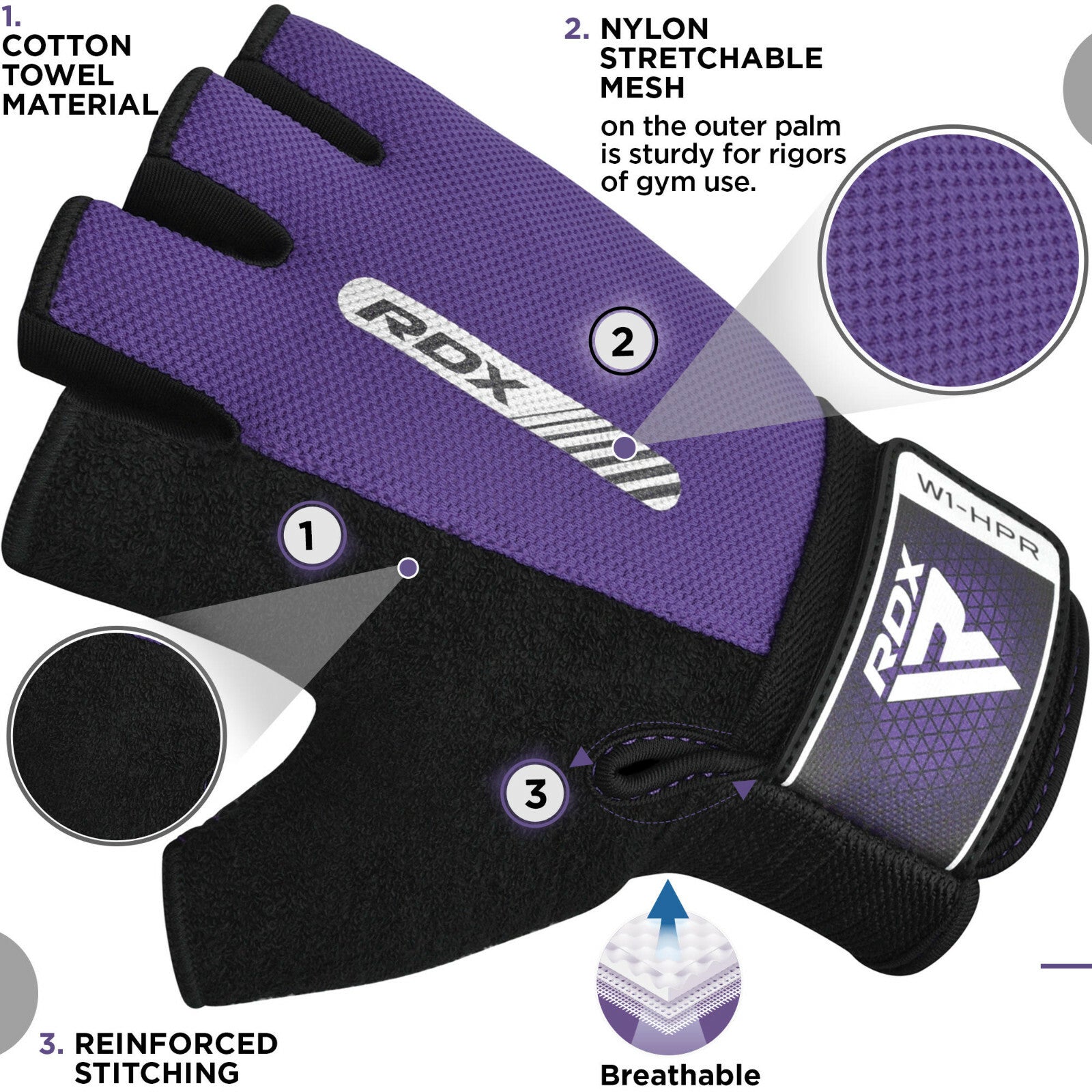 RDXGuantes de Levantamiento de Pesas RDX - Weight Lifting