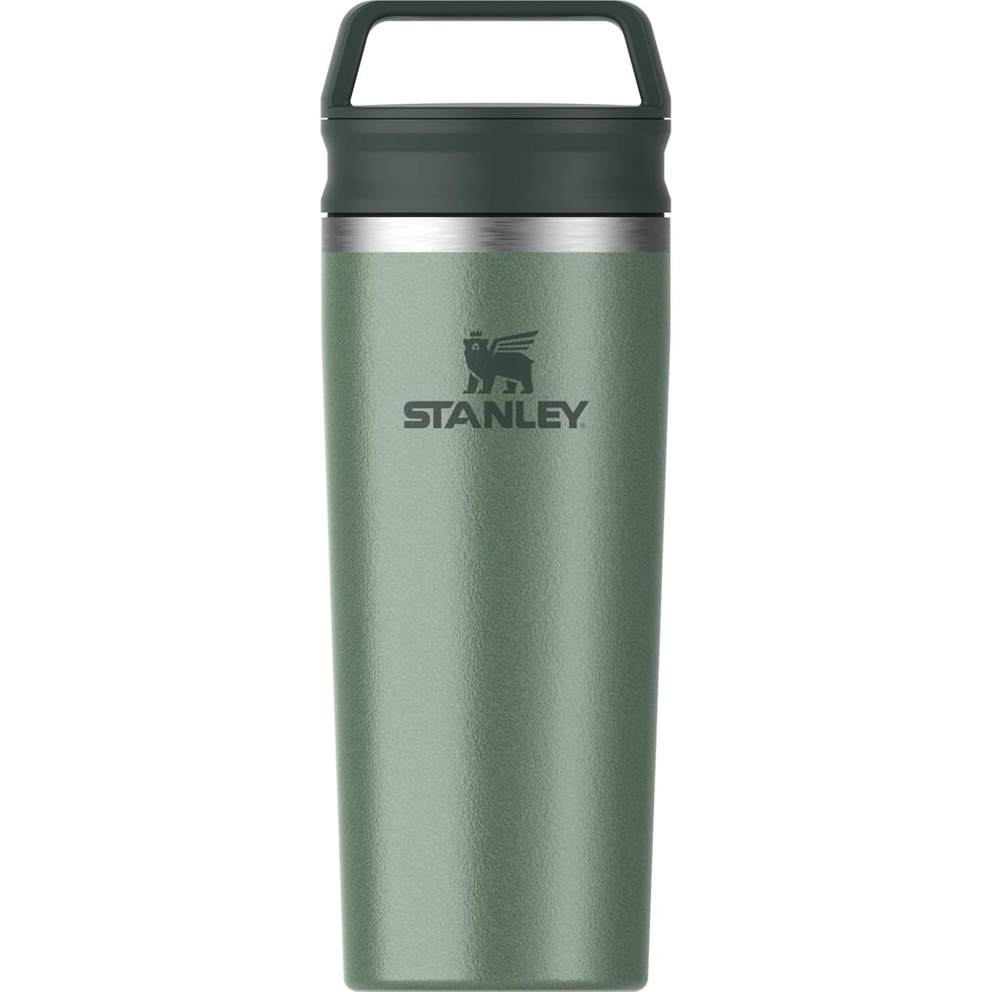 Cafe to Go Travel Mug 16 Oz | Leakproof Two-Part Drink through Lid | Tumbler Cup for Coffee, Tea and Drinks | Insulated Stainless Steel Coffee Mug | Bpa-Free | Hammertone Green
