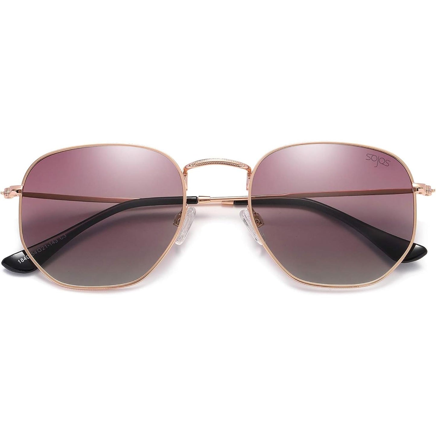 Lentes de Sol SOJOS SJ1072 Cuadrados Polarizados, Estilo Hexagonal Pequeño Retro, Unisex UV400 para Hombre y Mujer