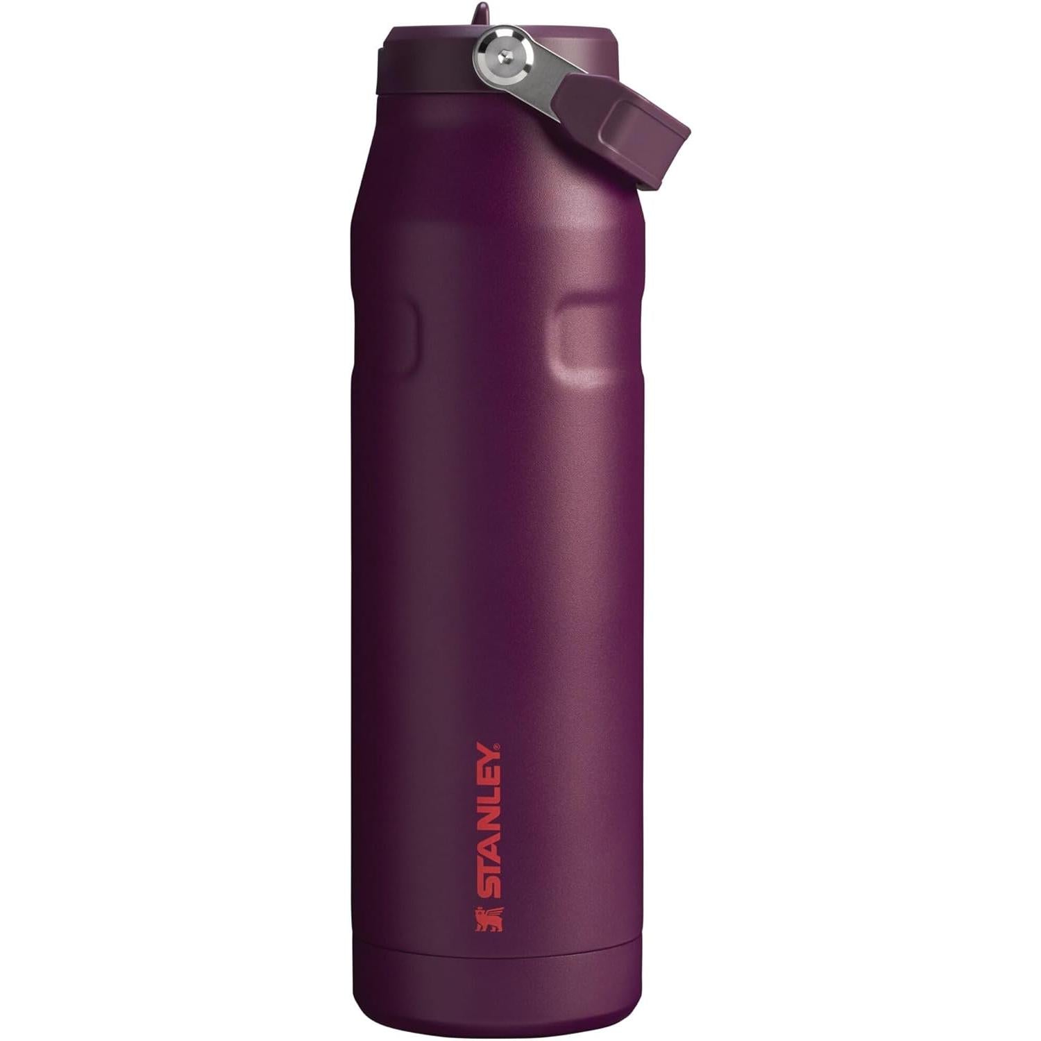 Iceflow Flip Straw 2.0 Water Bottle 36 Oz | Built-In Straw with Larger Opening | Lightweight and Leak Resistant | Insulated Stainless Steel | Bpa-Free | Rose Quartz