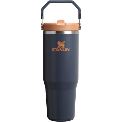Iceflow Stainless Steel Tumbler with Straw - Vacuum Insulated Water Bottle for Home, Office or Car - Reusable Cup with Straw Leak Resistant Flip - Cold for 12 Hours or Iced for 2 Days (Cream)