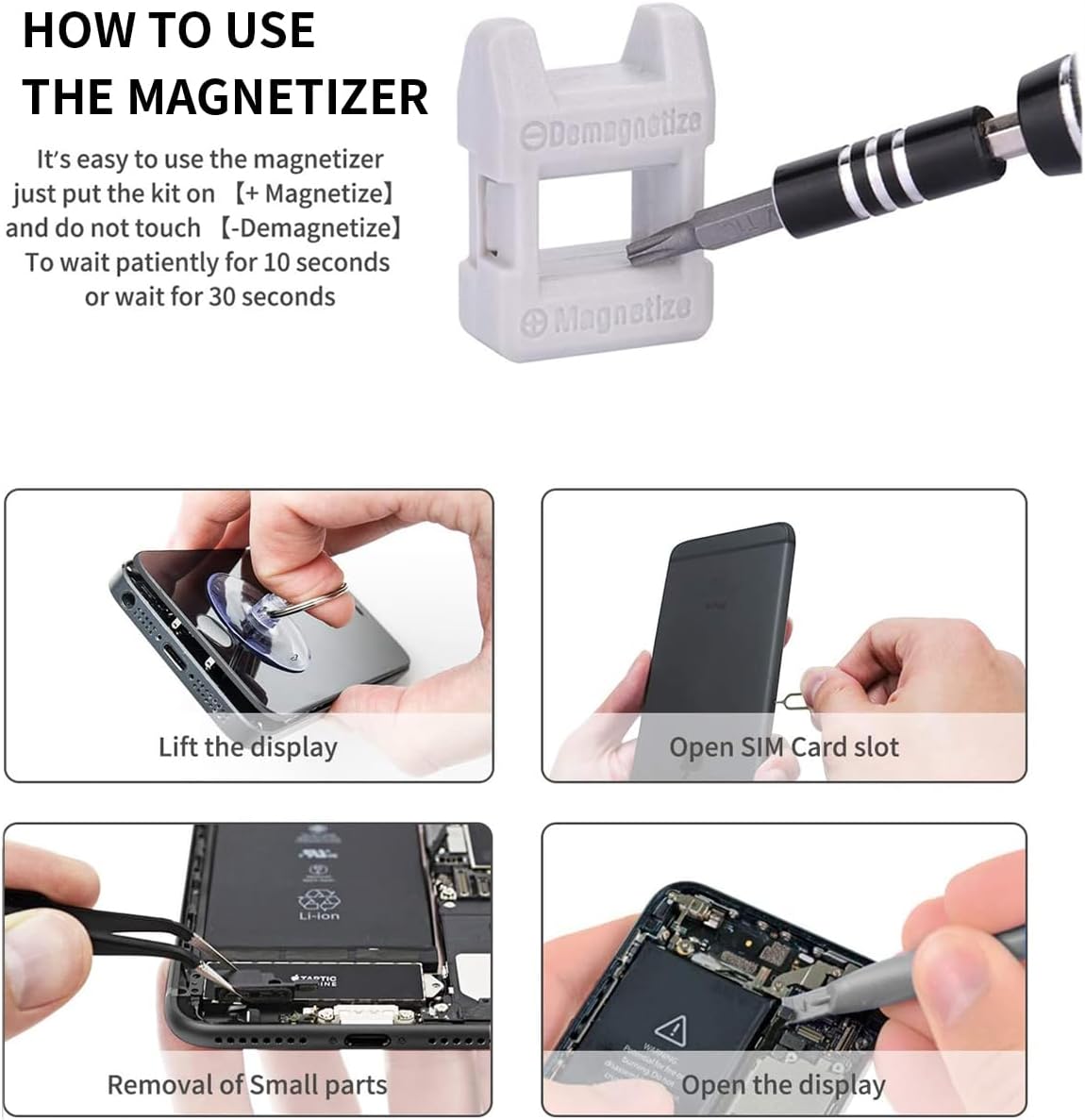 Kit de Destornilladores de Precisión 122 en 1 con 101 Puntas Magnéticas y 21 Herramientas – Set de Reparación Electrónica para Laptop, PC, iPhone, Tablet, PS4, Xbox, Drones y Más