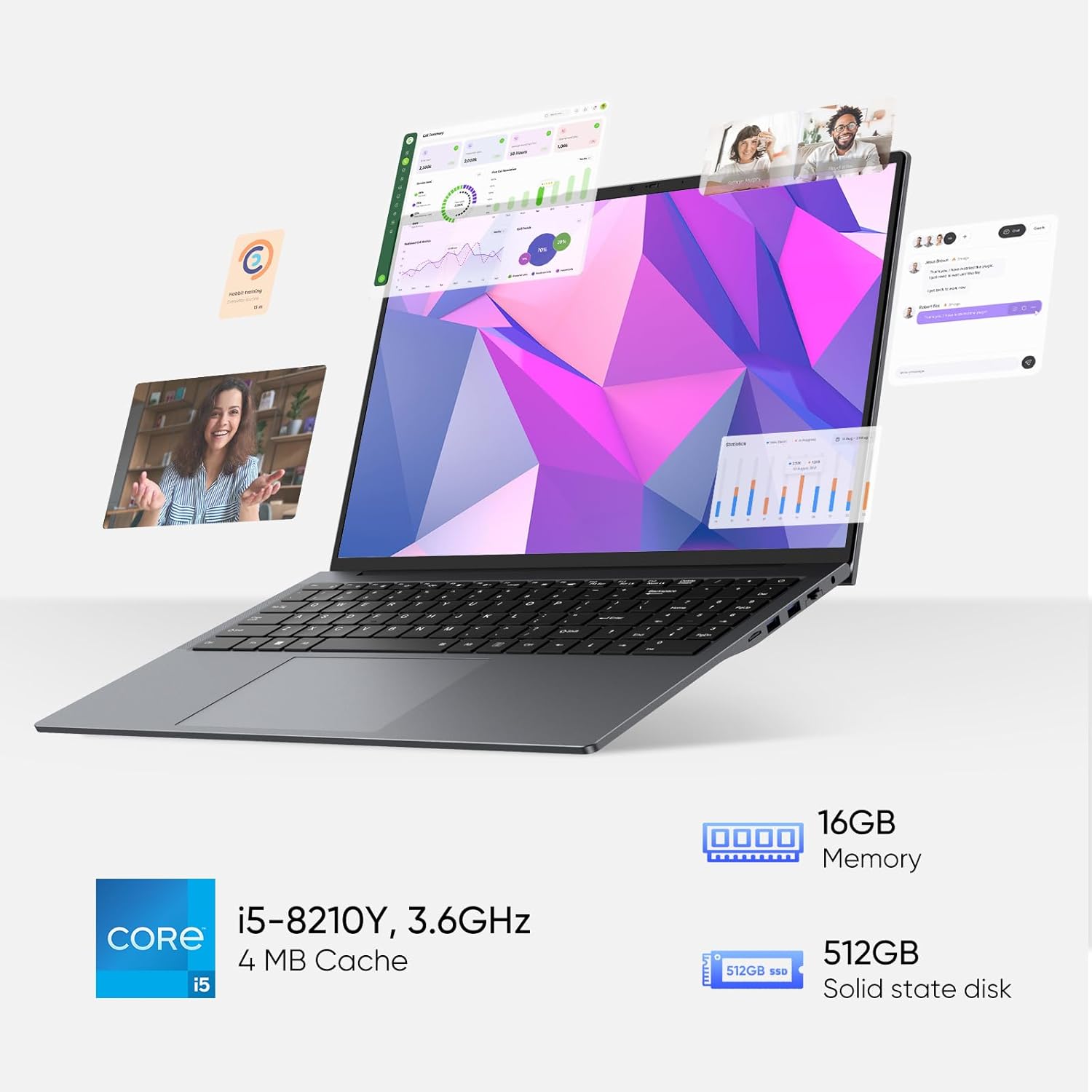 Laptop BWPED | Core i5 de 16" | 16 GB + 512 GB