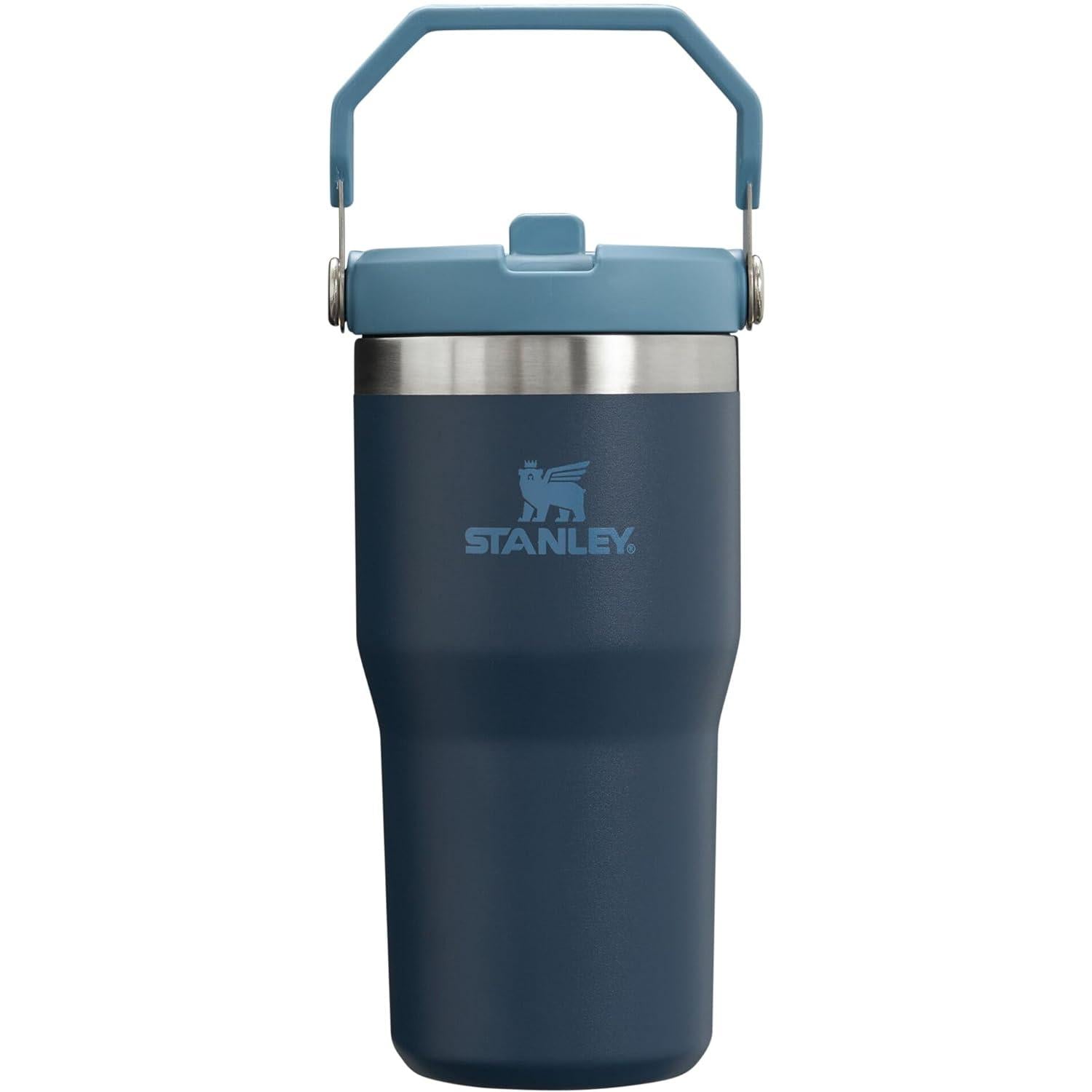 Iceflow Stainless Steel Tumbler with Straw - Vacuum Insulated Water Bottle for Home, Office or Car - Reusable Cup with Straw Leak Resistant Flip - Cold for 12 Hours or Iced for 2 Days (Polar)
