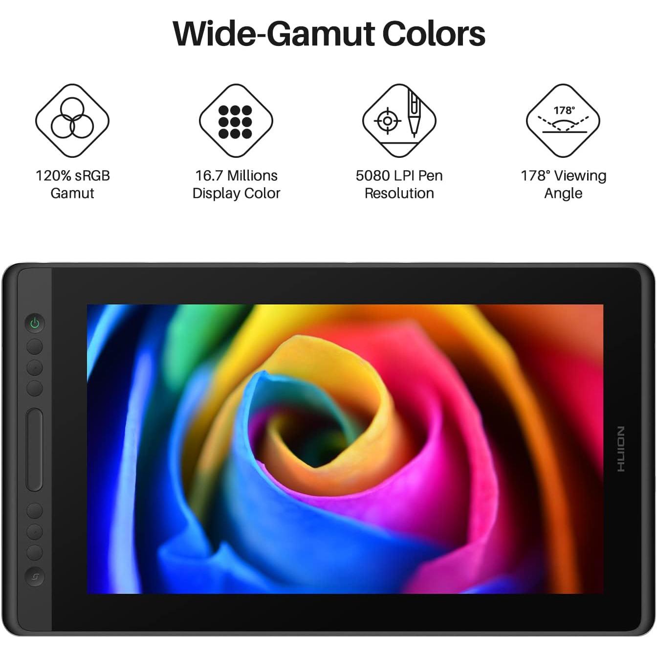 Tablet Pro 16 | Tablet de dibujo con pantalla | Lápiz | Vidrio antirreflejo | 6 teclas de acceso directo | Tableta gráfica para dibujar