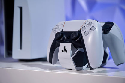 Estación de carga doble para mandos inalámbricos Dualsense | Sony PlayStation, PS5 con licencia oficial | PlayStation 5