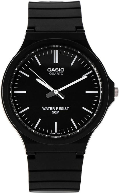 MW240 Series | Men’S Quartz Watch | 50M WR | Large Resin Case | Resin Glass | Resin Band | Large Arabic Numerals | Analog Watch | Easy to Read Display | 3 Year Battery