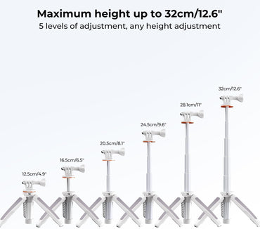 Trípode Selfie Stick para GoPro – Mini trípode extensible 32 cm, ultraligero 67 g, anillo amortiguador y base antideslizante | Compatible con GoPro HERO 13/12/11/10/9/8/7/6/5, MAX, DJI Osmo Action, Insta360, AKASO