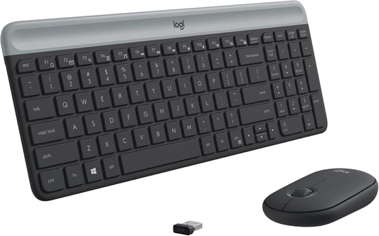 Logitech MK470 Combo Slim – Teclado y Ratón Inalámbricos (Grafito)