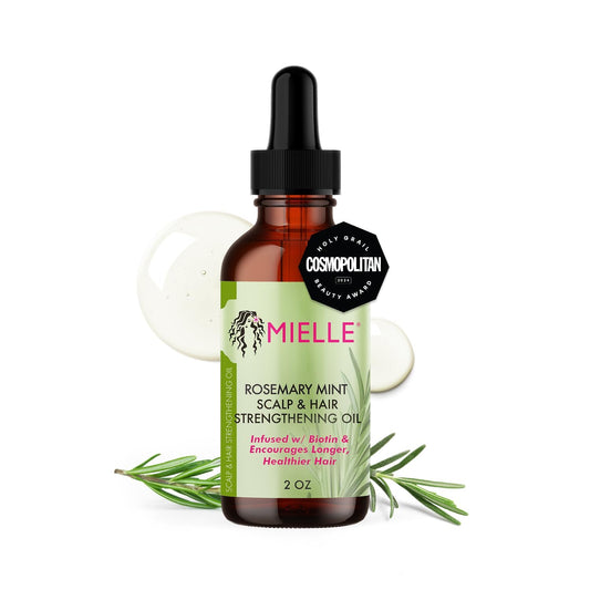 Rosemary & Mint Hair Oil | Tratamiento para Cuero Cabelludo Seco y Puntas Abiertas | Con Biotina + Aceites de Romero, Menta, Ricino, Árbol de Té, Jojoba y Coco | Fortalece, Calma e Hidrata | Apto Todo Tipo de Cabello | 59 ml