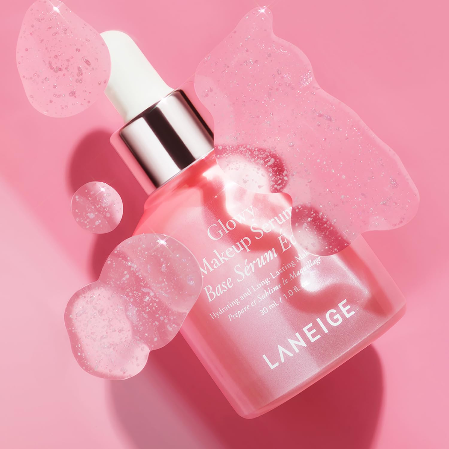 LANEIGE Suero de maquillaje Glowy: imprimación hidratante y suero facial para piel húmeda, maquillaje duradero y un acabado radiante
