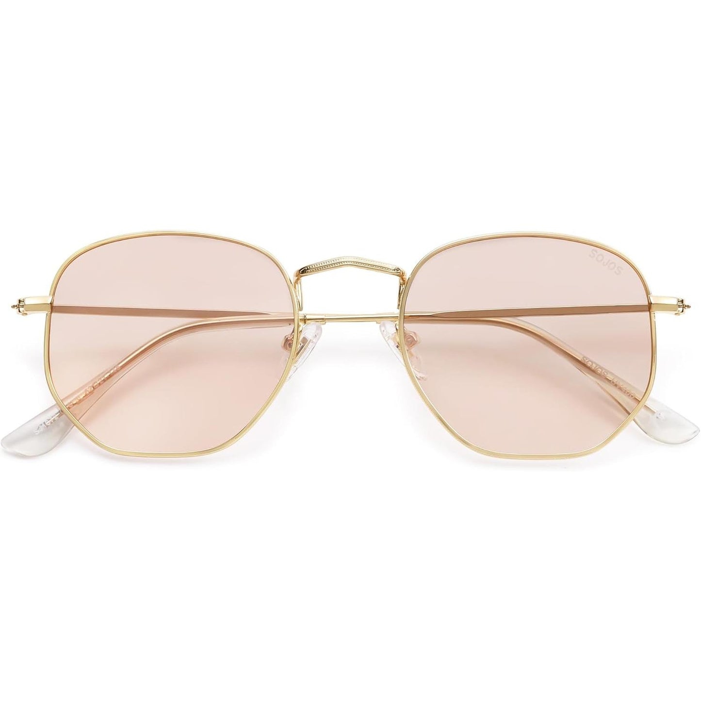 Lentes de Sol SOJOS SJ1072 Cuadrados Polarizados, Estilo Hexagonal Pequeño Retro, Unisex UV400 para Hombre y Mujer