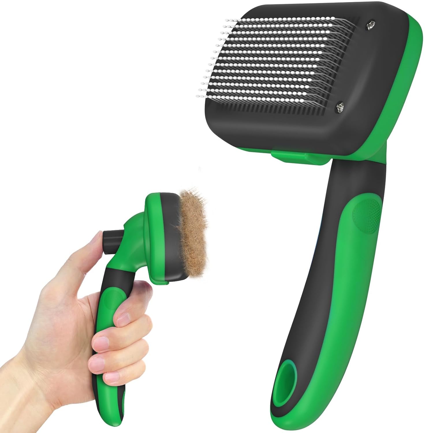 Cepillo Autolimpiante para Perros y Gatos | Removedor de Pelo Suelto, Deshedding y Grooming | Apto Pelo Corto y Largo