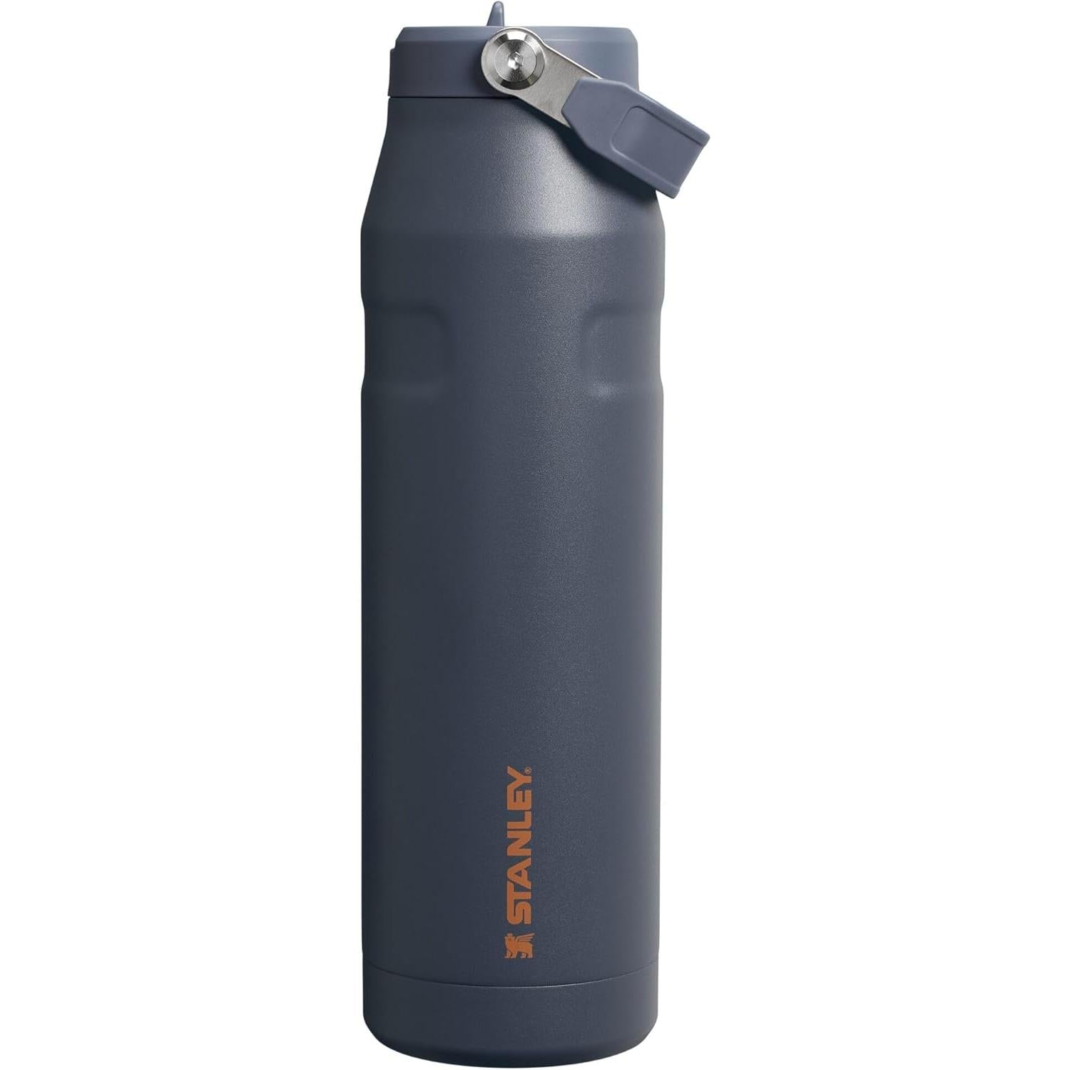Iceflow Flip Straw 2.0 Water Bottle 36 Oz | Built-In Straw with Larger Opening | Lightweight and Leak Resistant | Insulated Stainless Steel | Bpa-Free | Rose Quartz